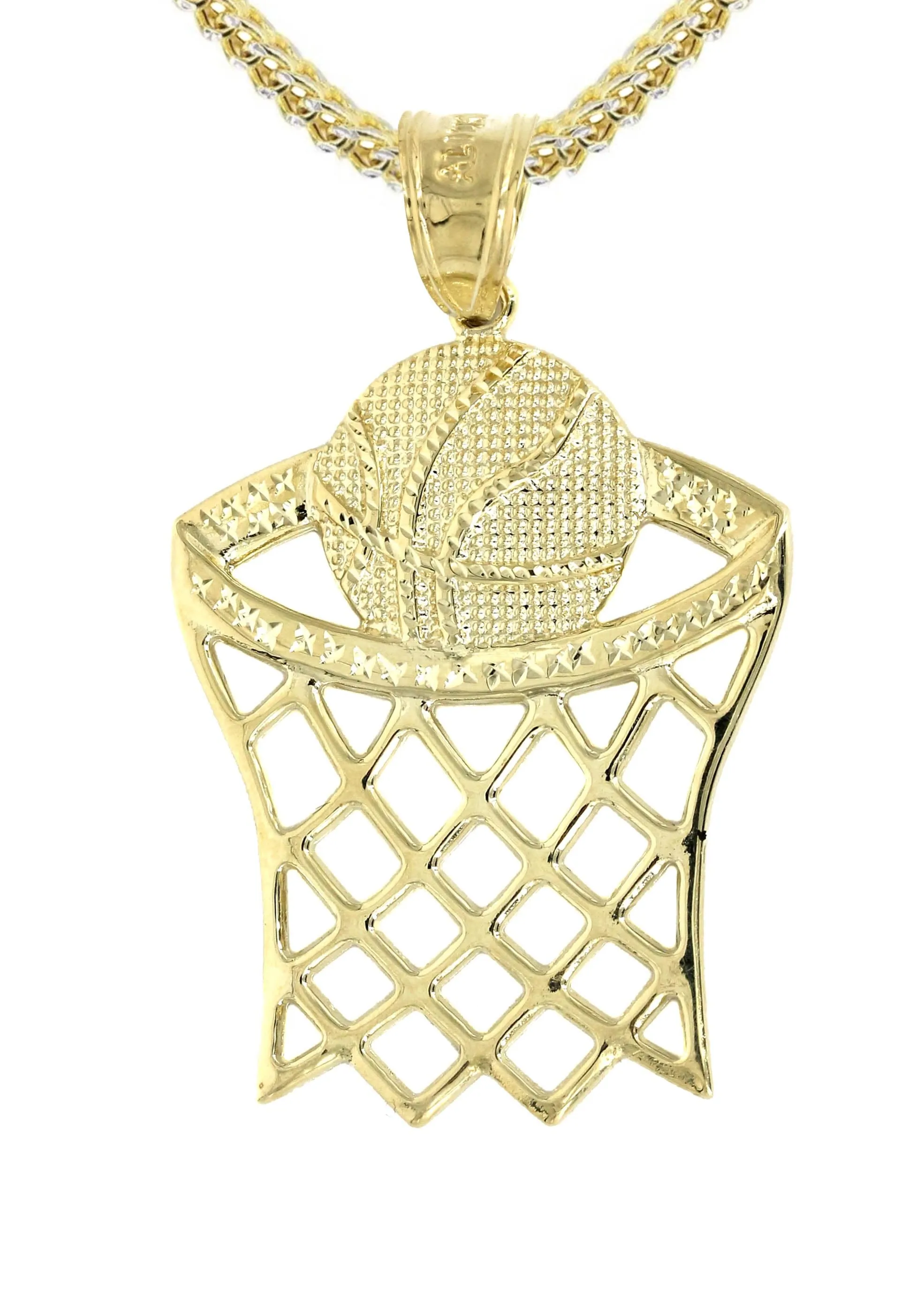 10K Yellow Gold Basketball Necklace | Appx. 14.7 Grams