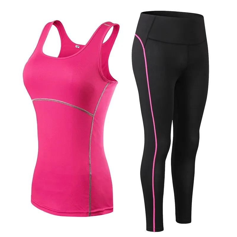 2021 Sports Running Cropped Top  Leggings Set Women Fitness Suit Yoga Sets Gym Trainning Set Clothing workout fitness women yo