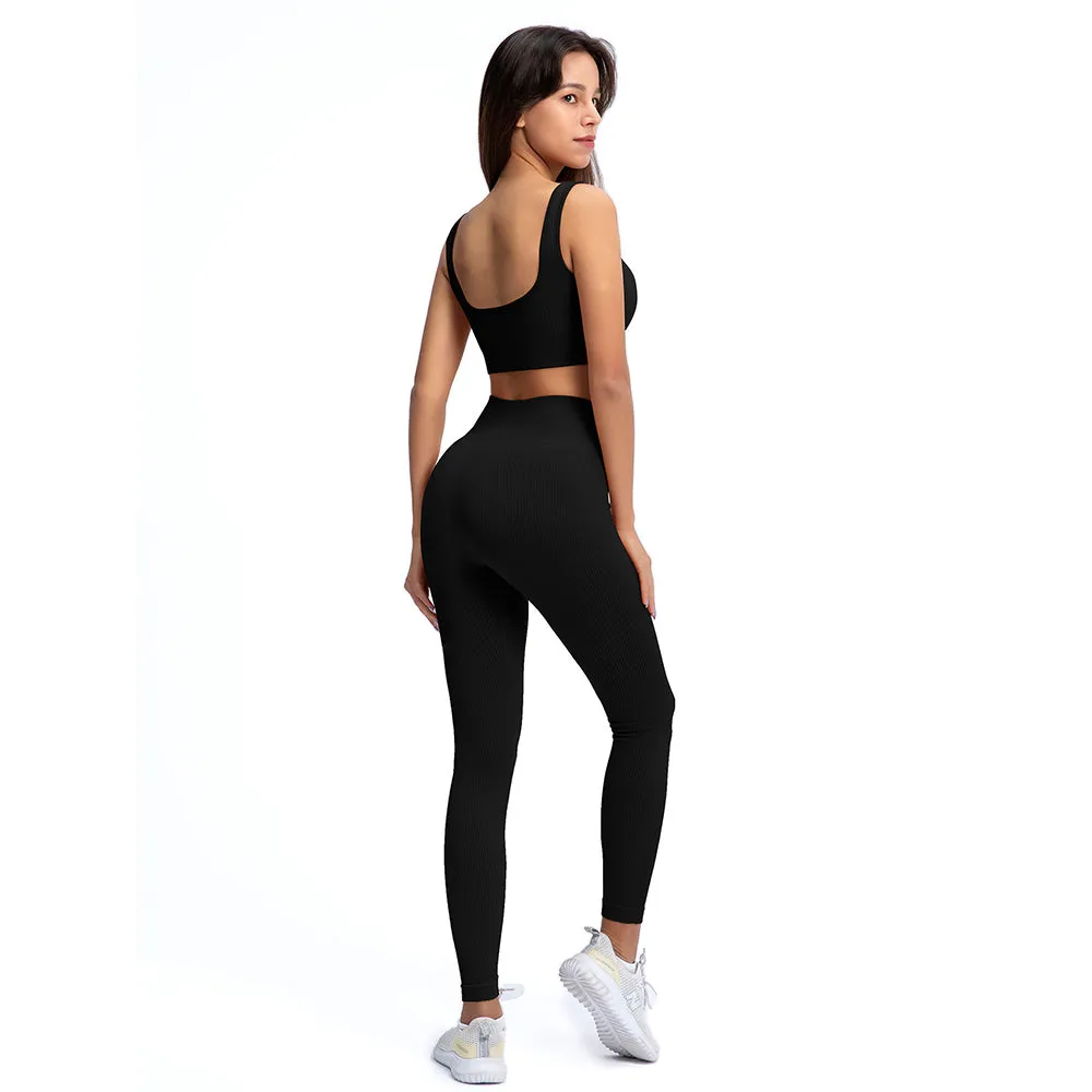 2023 Sport Squat Exercise Workout Gear Women Anti Cellulite Leggings Gym Fitness Yoga Sets