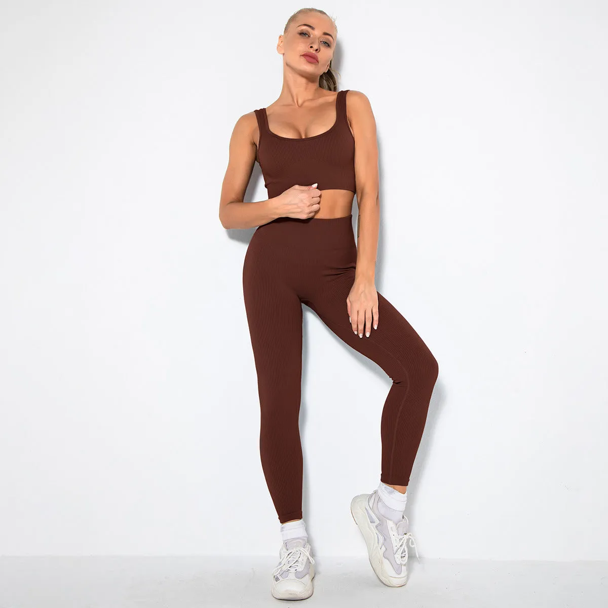 2023 Sport Squat Exercise Workout Gear Women Anti Cellulite Leggings Gym Fitness Yoga Sets