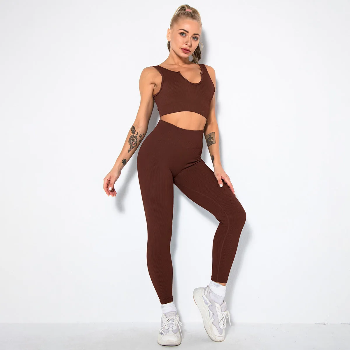 2023 Sport Squat Exercise Workout Gear Women Anti Cellulite Leggings Gym Fitness Yoga Sets