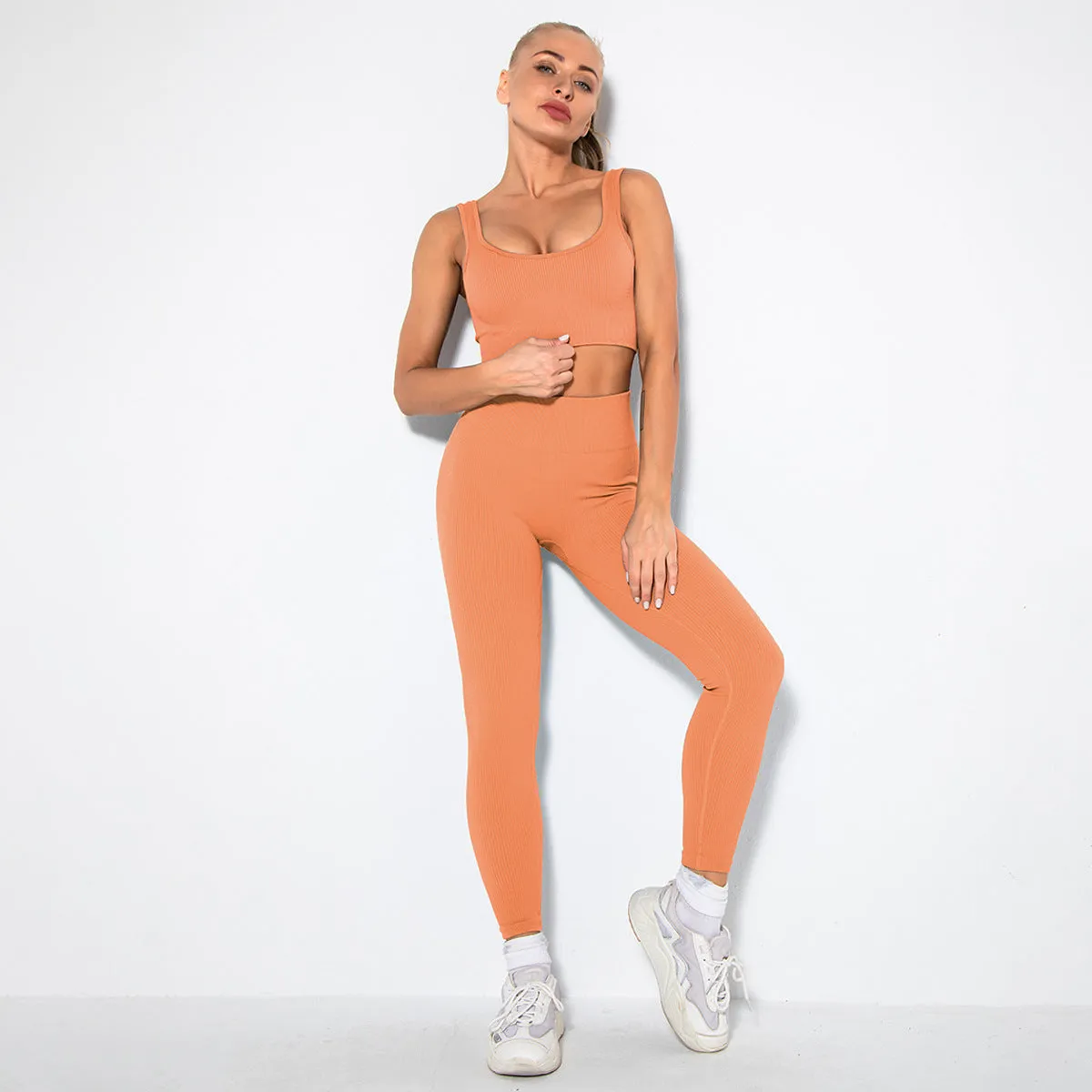 2023 Sport Squat Exercise Workout Gear Women Anti Cellulite Leggings Gym Fitness Yoga Sets