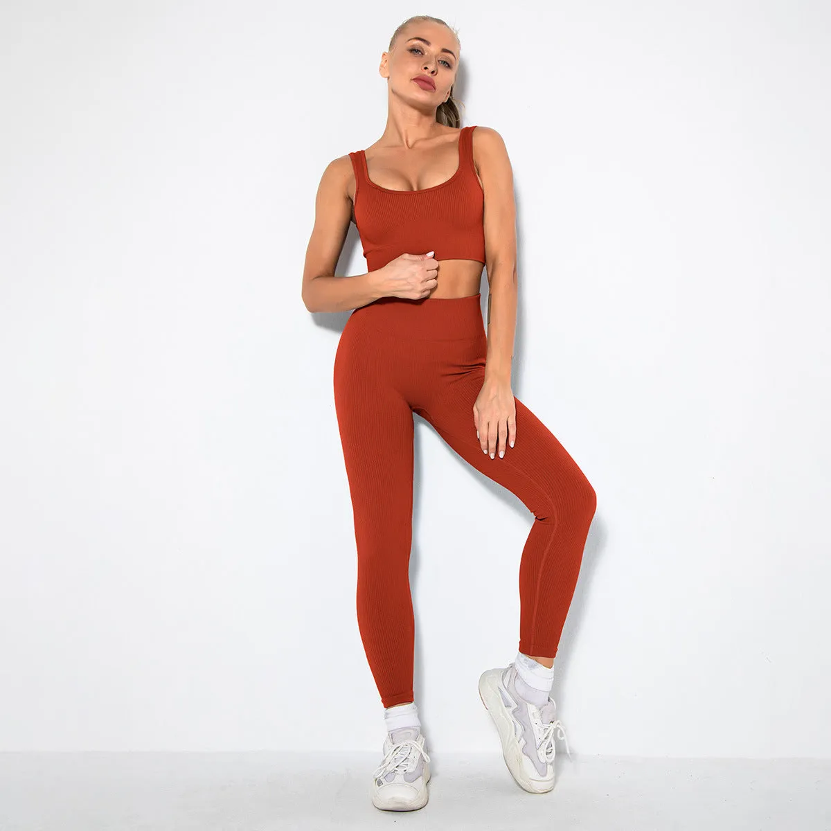 2023 Sport Squat Exercise Workout Gear Women Anti Cellulite Leggings Gym Fitness Yoga Sets