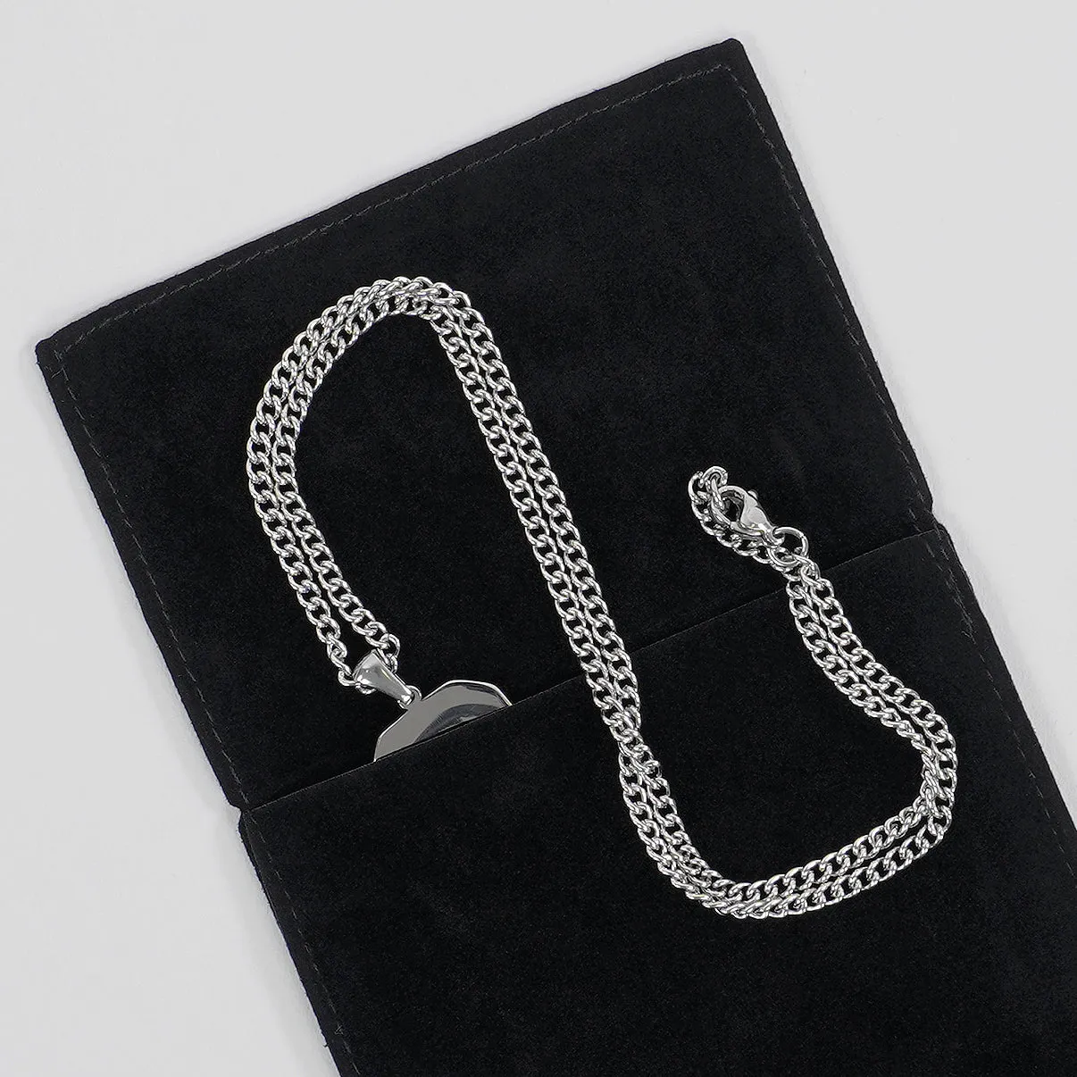 67 Number Pendant with Chain Kids Necklace - Stainless Steel