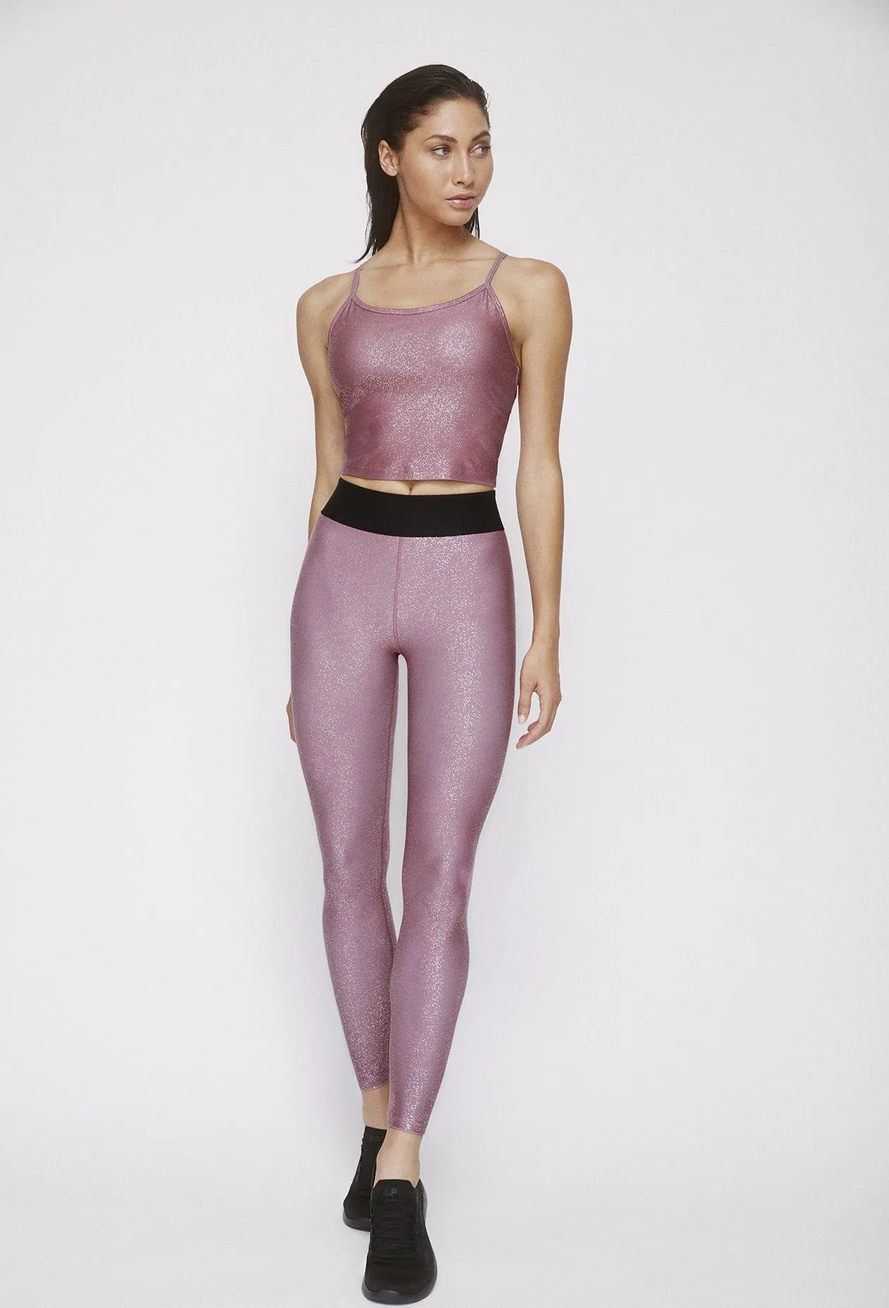 Avery Cropped Tank Franken Pink With Stardust Silver