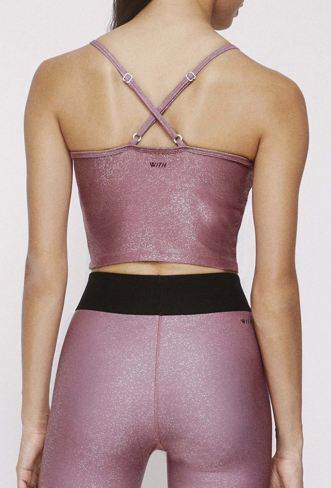 Avery Cropped Tank Franken Pink With Stardust Silver