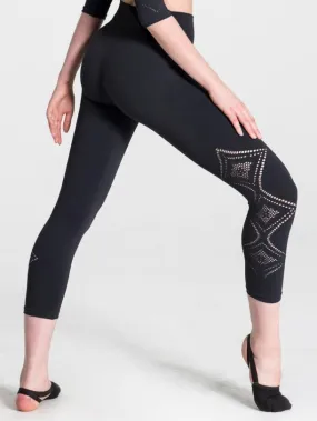 Capezio Seamless Deco Cropped Leggings