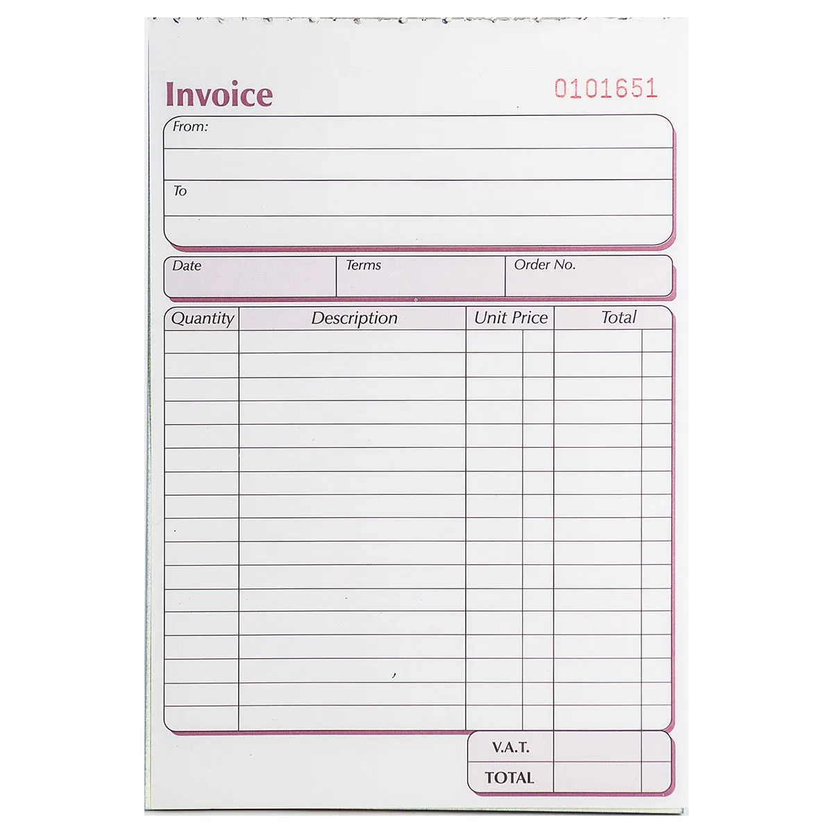Carbonless Invoice Book 50 Duplicate Sets (12 Pack)