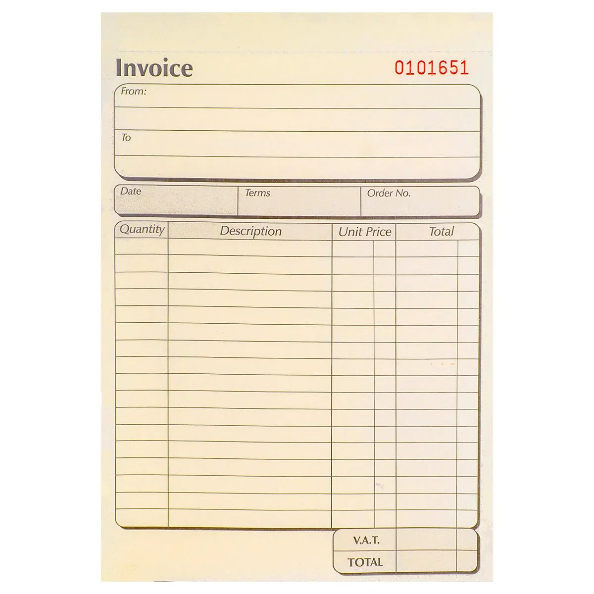 Carbonless Invoice Book 50 Duplicate Sets (12 Pack)