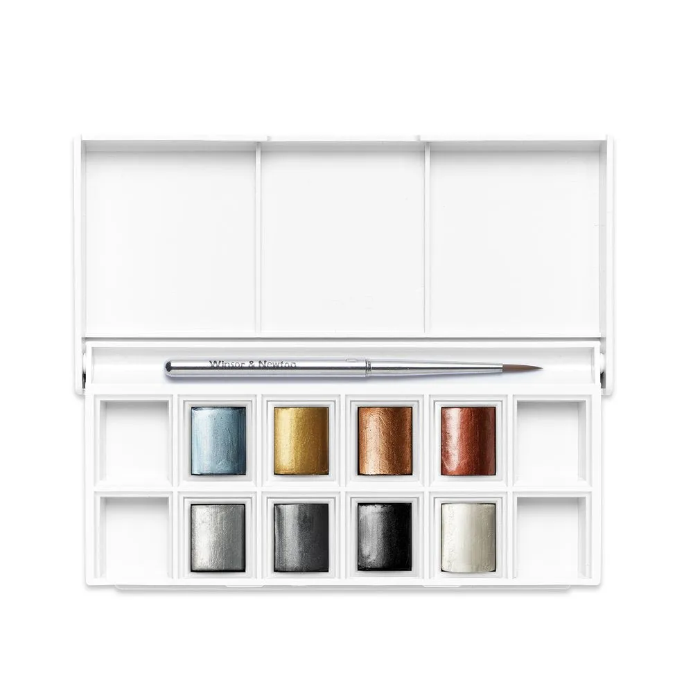 Cotman Watercolour 8 Half Pan Metallic Pocket Set