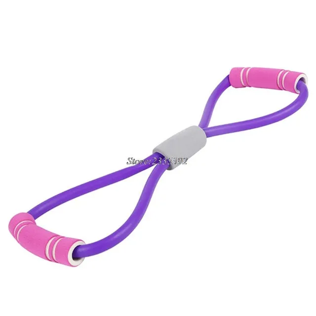 Fitness Workout Yoga Rubber Tensile Pull Rope Resistance Band Chest Expander MAY19_35
