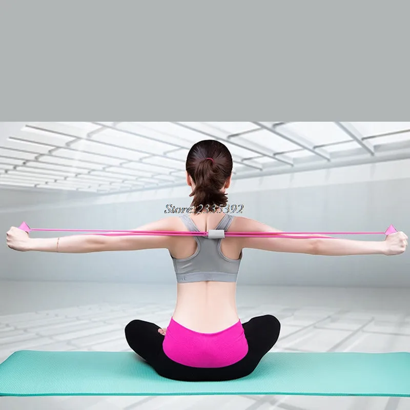 Fitness Workout Yoga Rubber Tensile Pull Rope Resistance Band Chest Expander MAY19_35