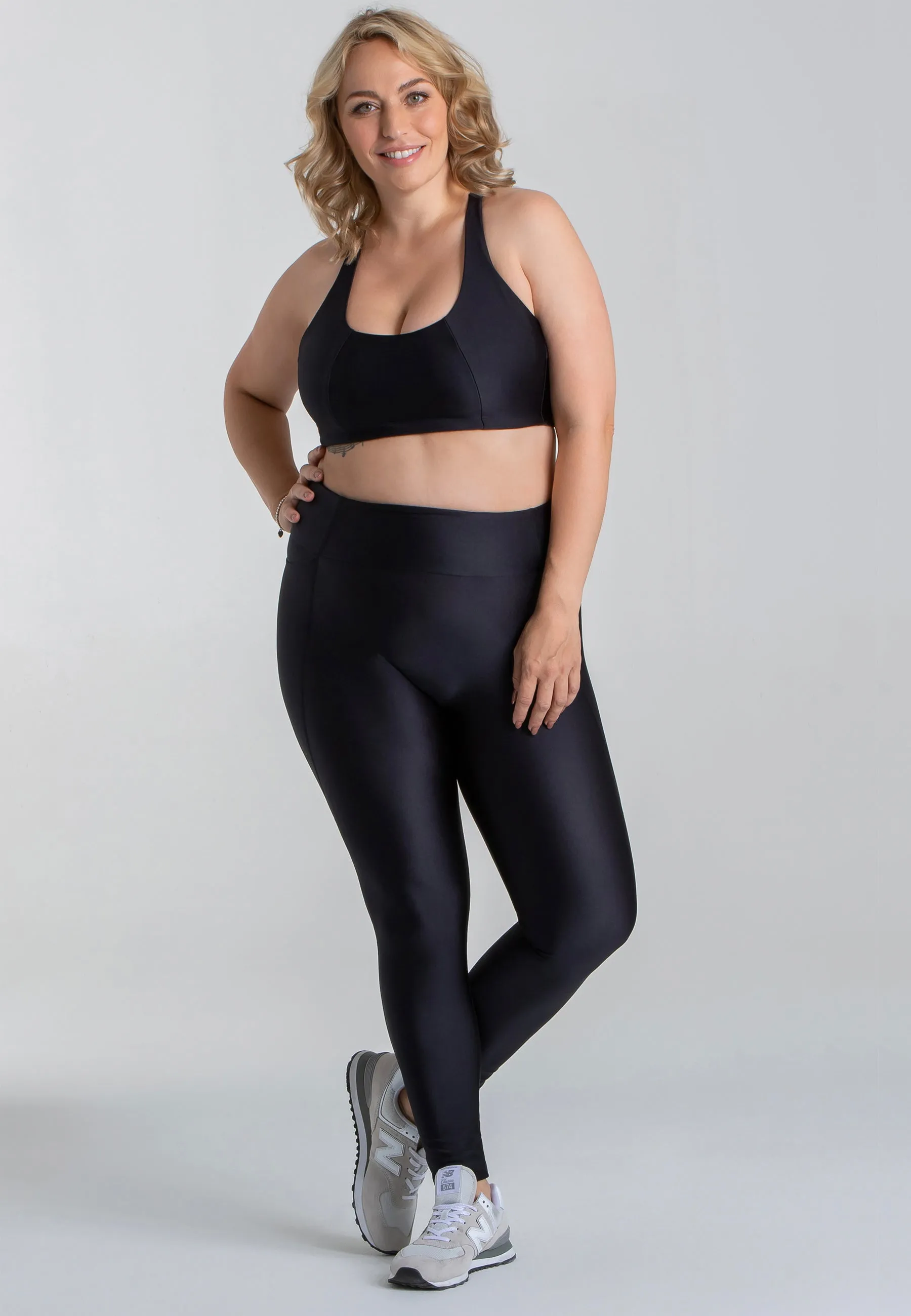 Force BH & Stretch Leggings Set - Liquid Black