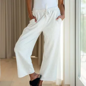 Frenchie Wide Leg Pants In Ash