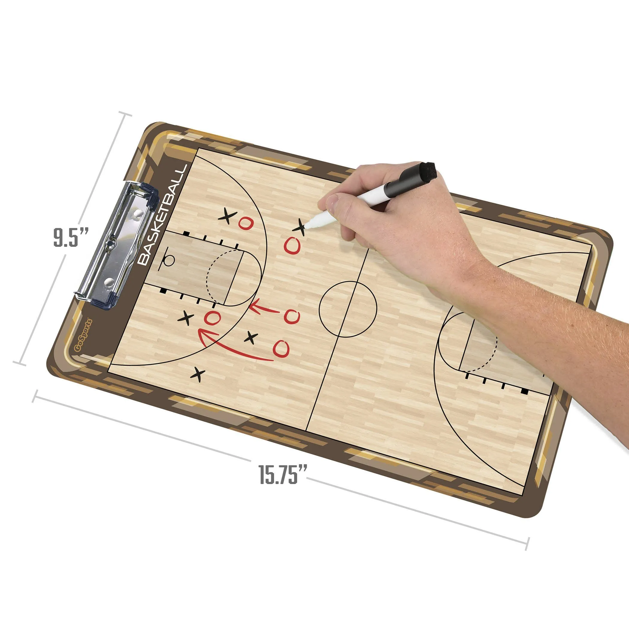GoSports Basketball Coaches Dry-Erase Clipboards