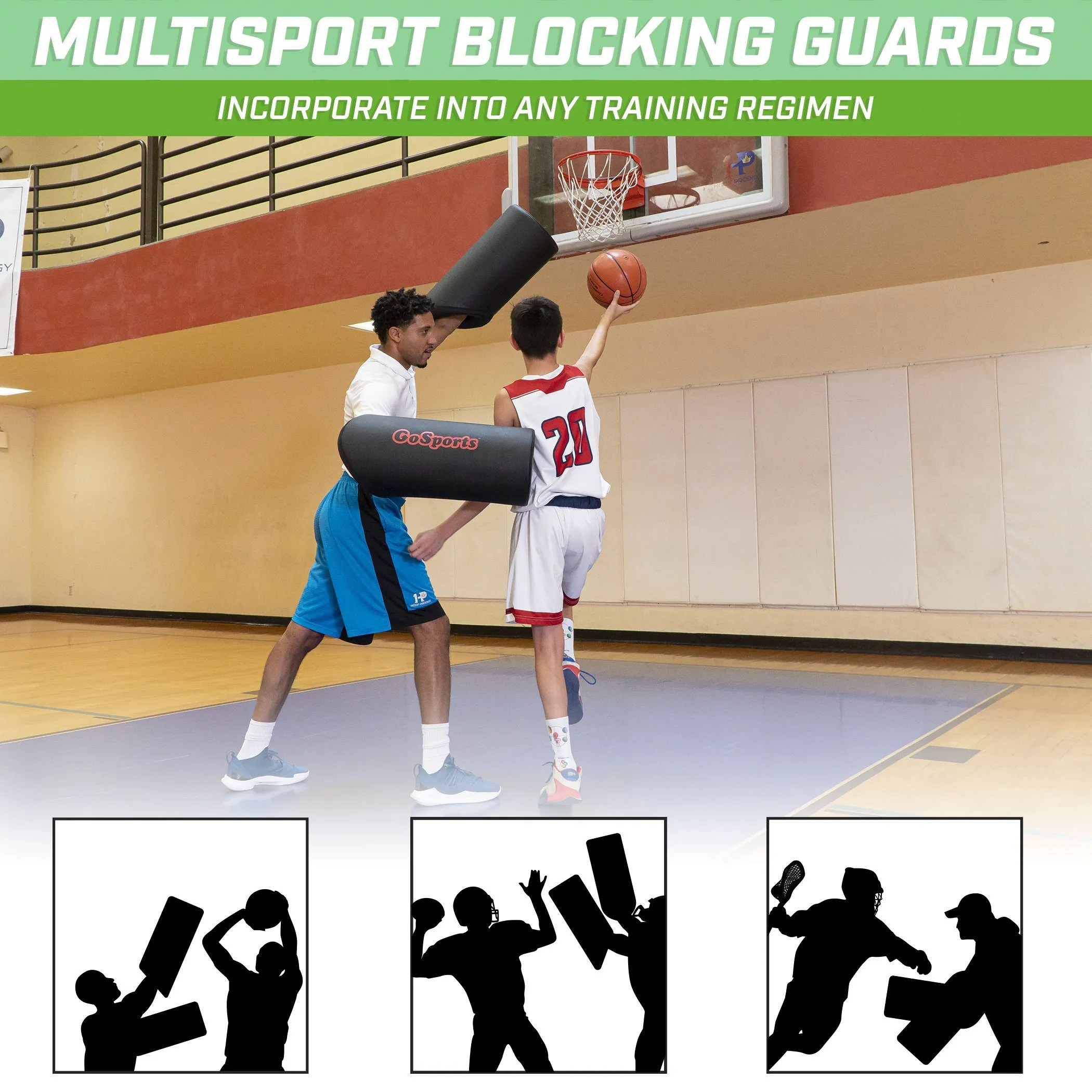 GoSports Big Paws Padded Arm Blocking Guards - 2-Pack