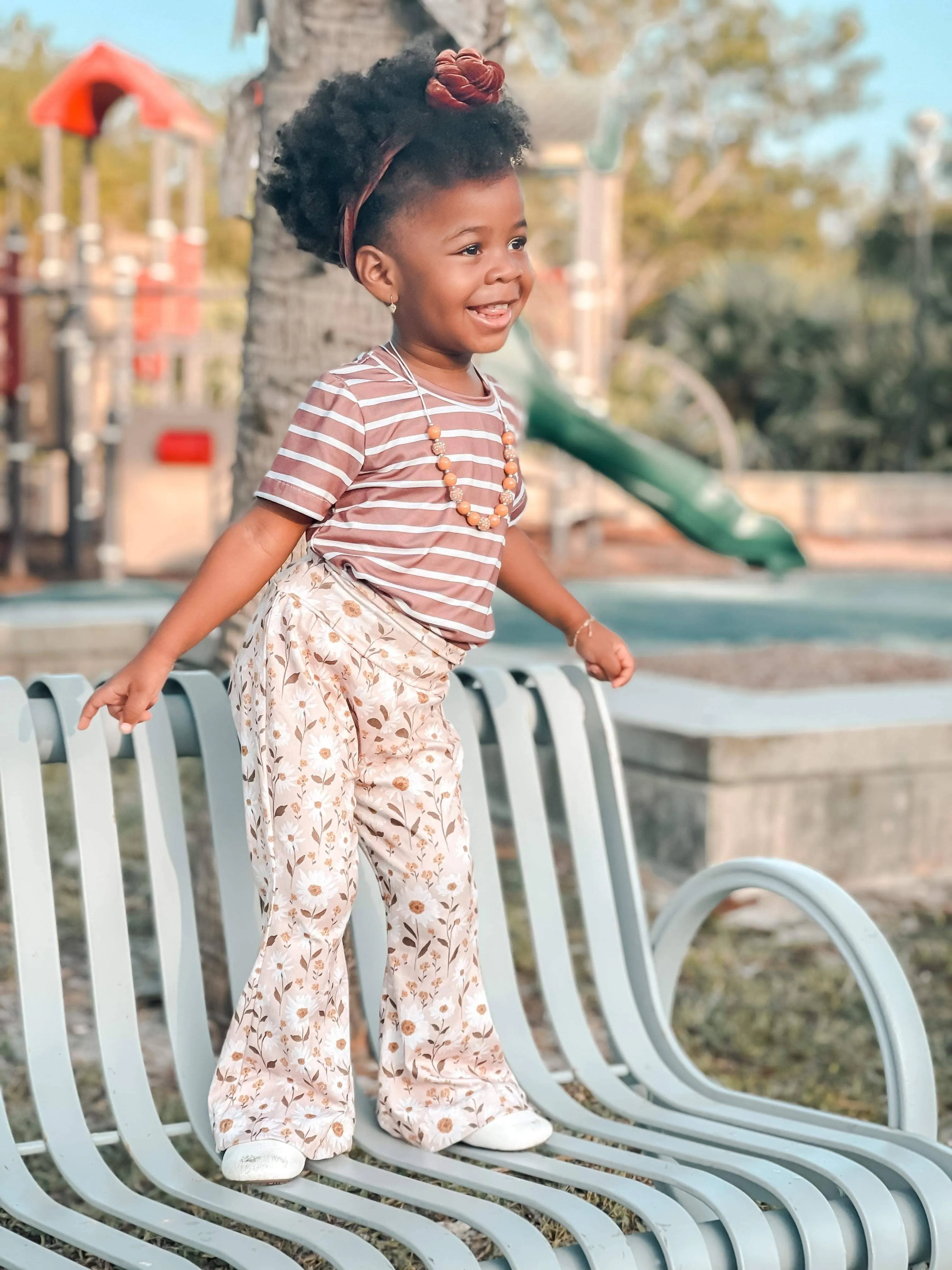 Have a Nice Daisy Floral Flares