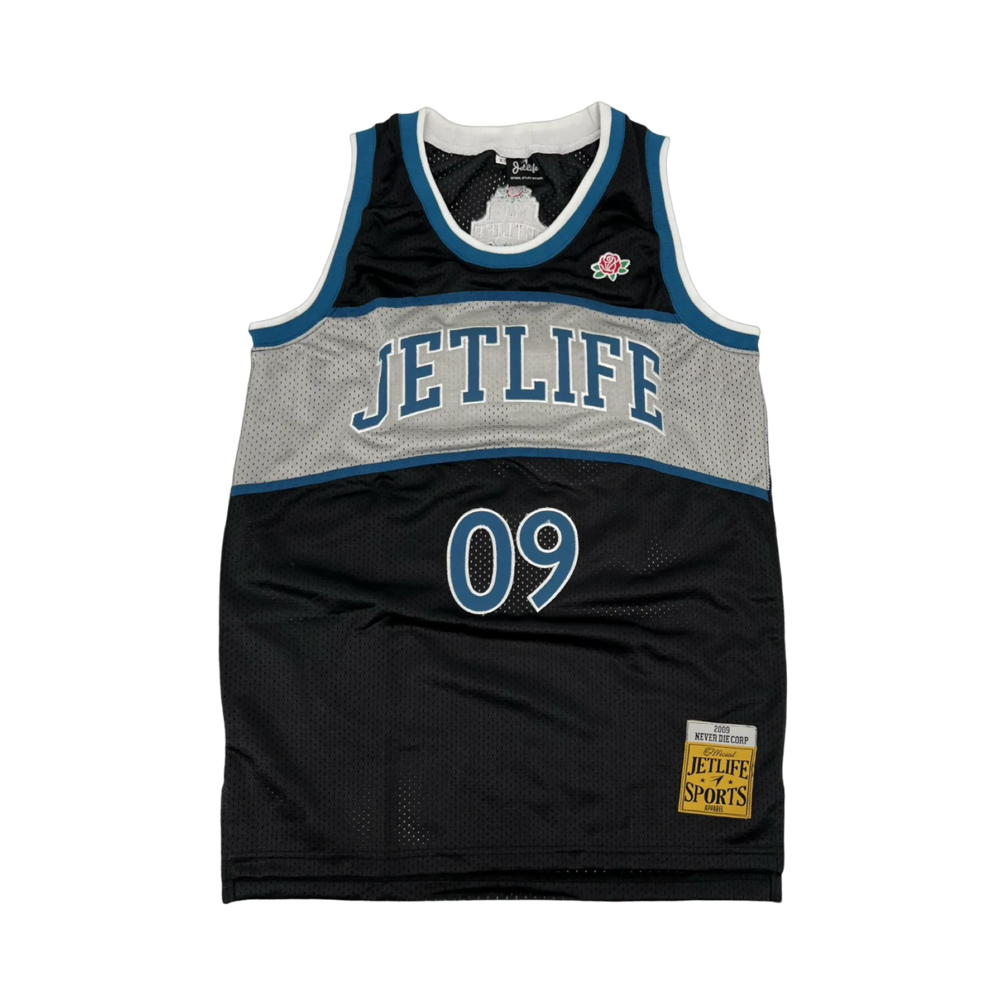 JET LIFE "2nd ROUND" BASKETBALL JERSEY (BLACK/BLUE)