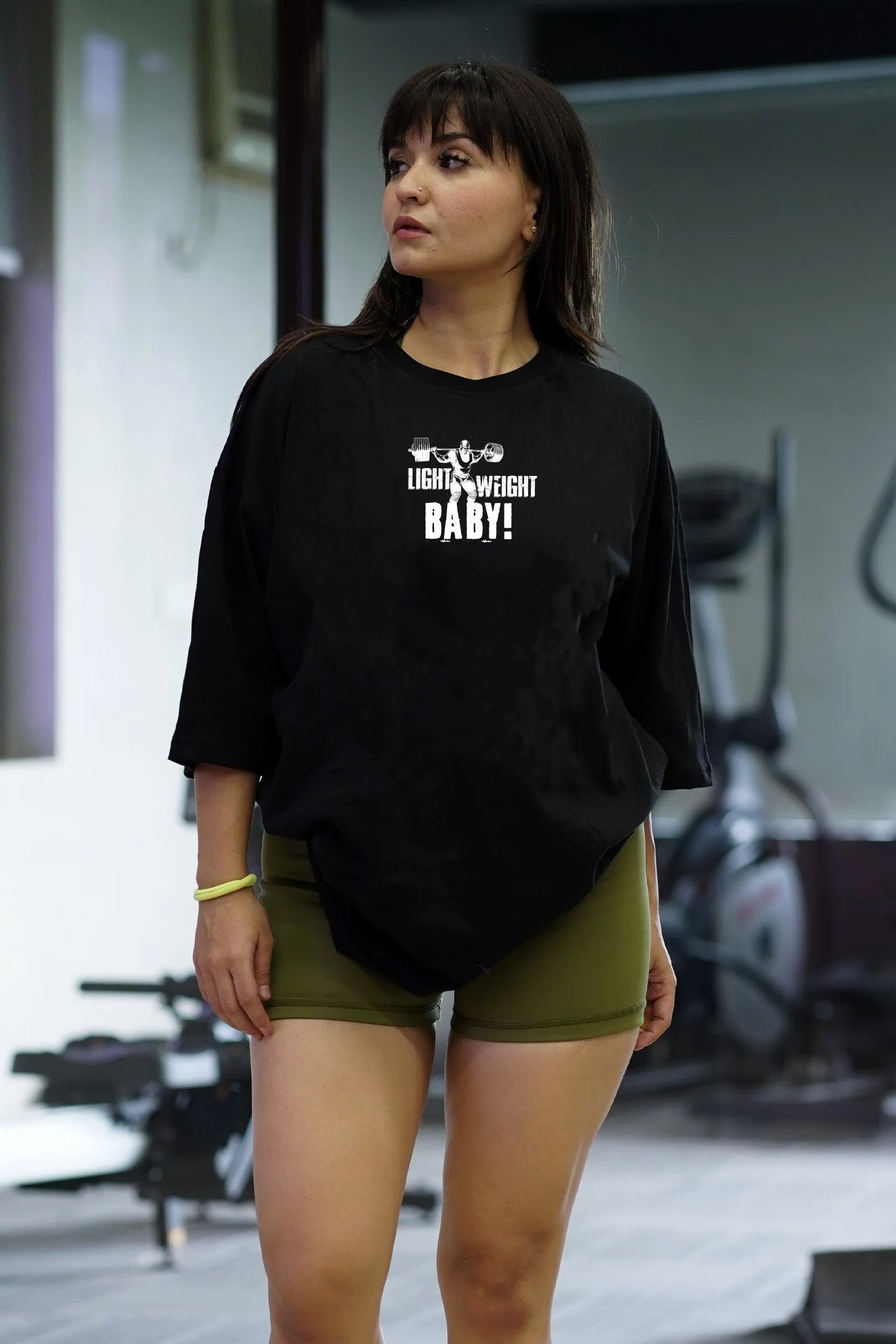 Light Weight Baby Oversized T-shirt (BLACK)