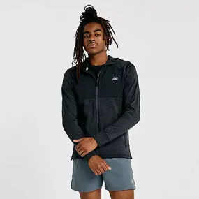 Mens Heat Grid Hooded Full Zip - Black