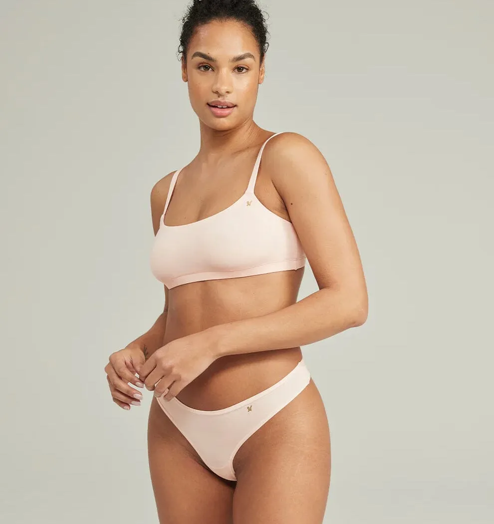 Microfibre scoop neck bralette [Blush]