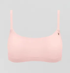 Microfibre scoop neck bralette [Blush]