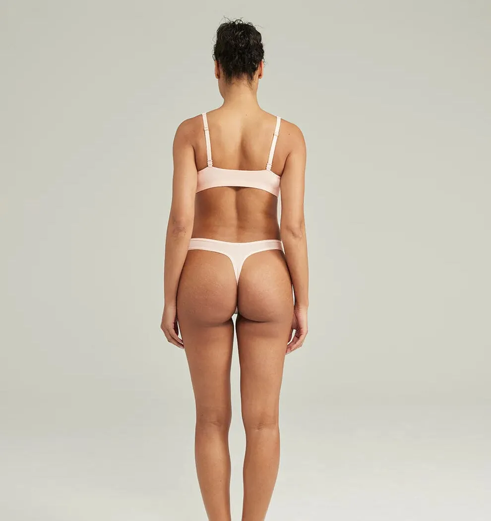 Microfibre scoop neck bralette [Blush]