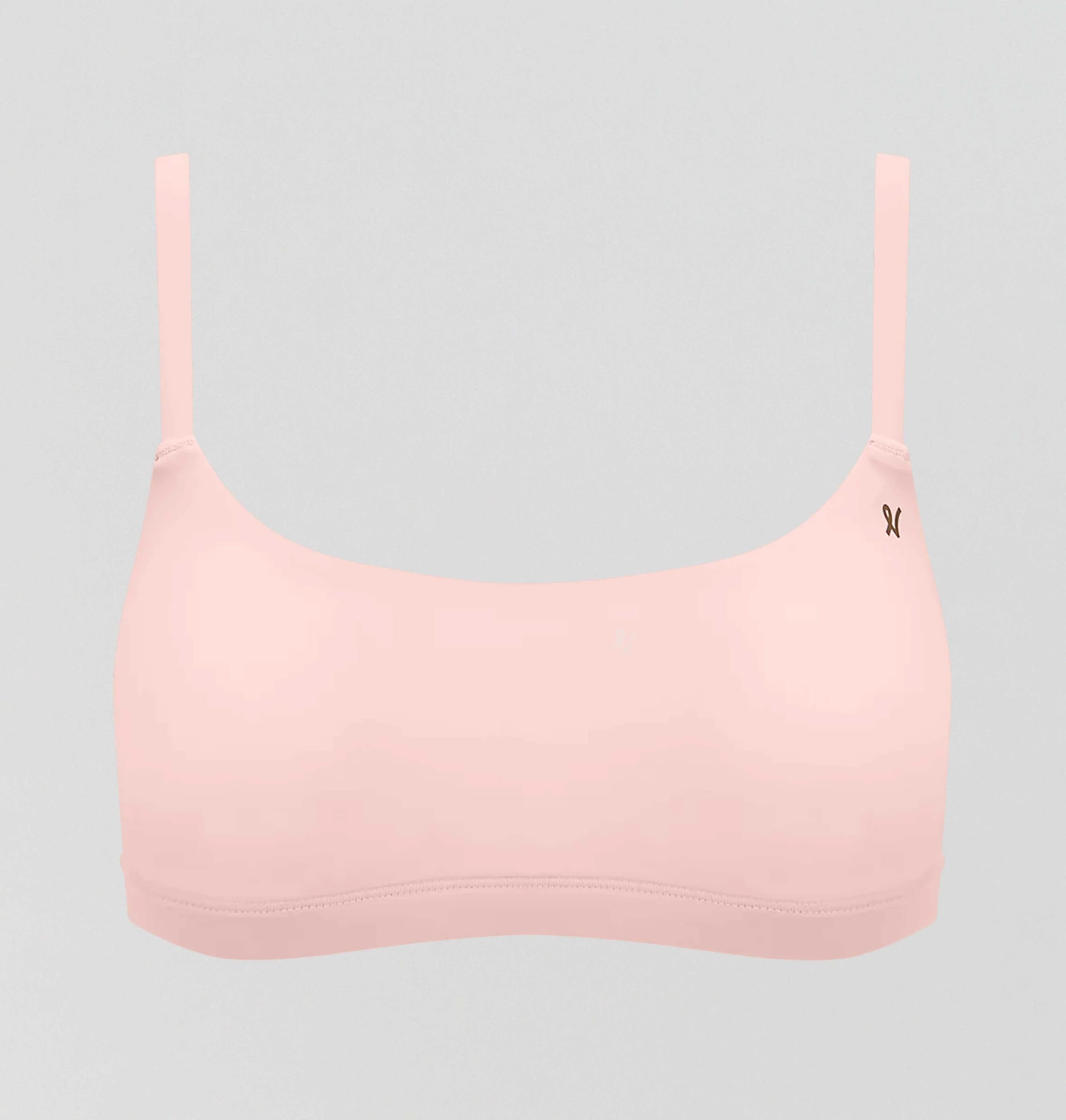 Microfibre scoop neck bralette [Blush]
