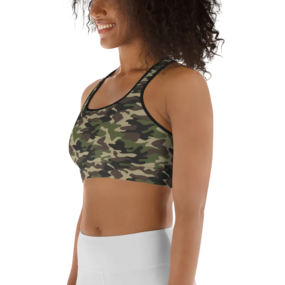 Pink and Camo Sports bra