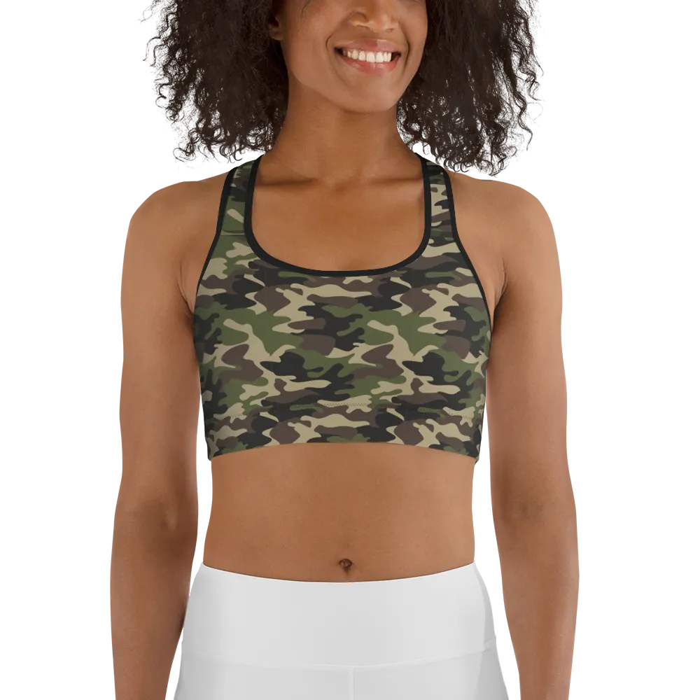 Pink and Camo Sports bra