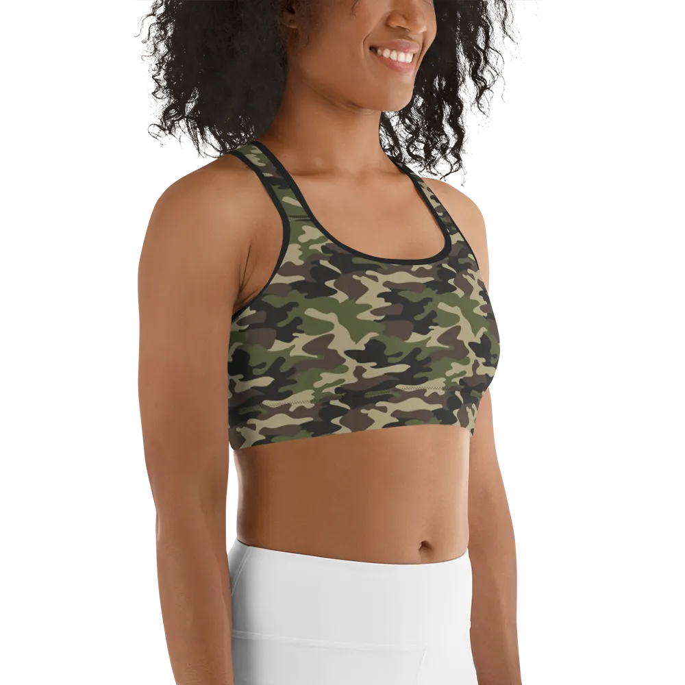 Pink and Camo Sports bra