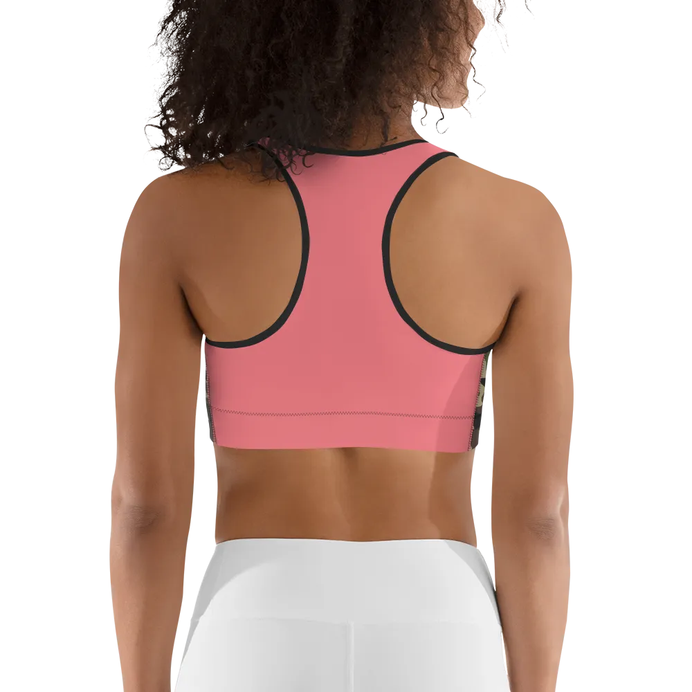 Pink and Camo Sports bra