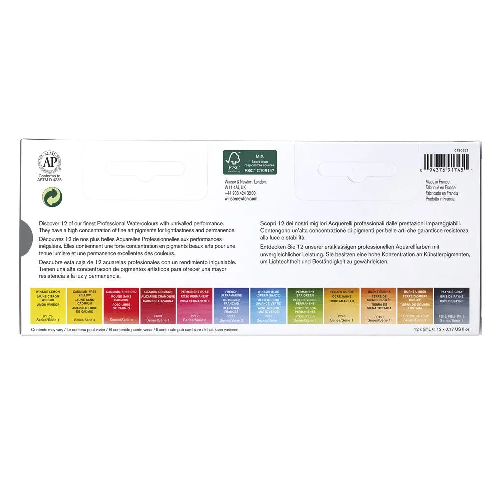 Professional Watercolour Tube Travel Tin - 12 Tubes