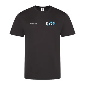 Rugby Gymnastics Kid's Team Sports Breathable Technical T-Shirt - Black