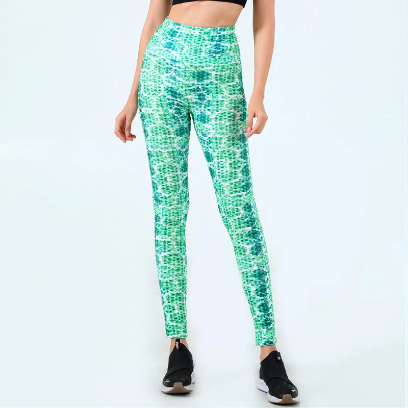 SA315 - Tie-dye print yoga pants