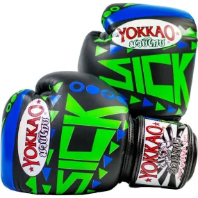 High-Quality Blue/Green Muay Thai Boxing Gloves for Optimal Performance