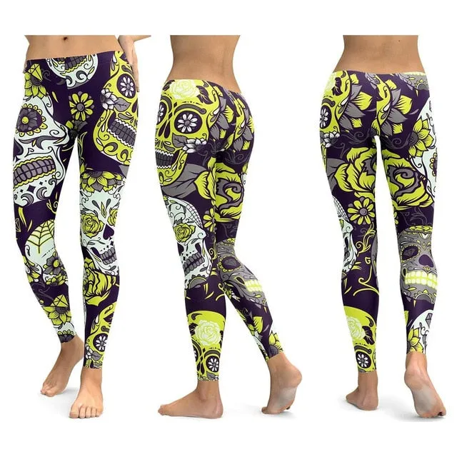 Skull Yoga Pants