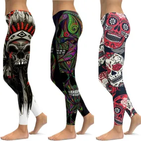 Skull Yoga Pants