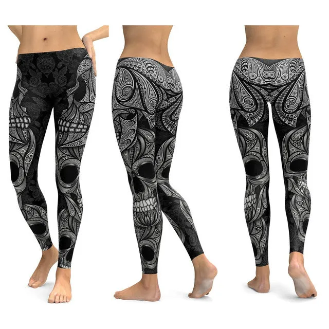 Skull Yoga Pants