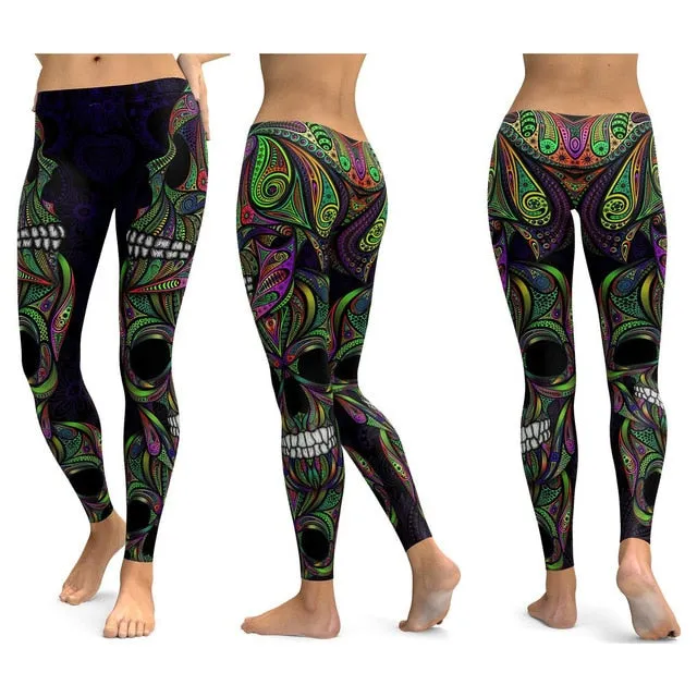 Skull Yoga Pants