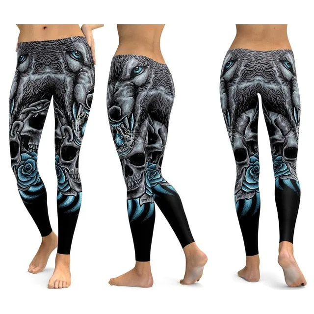 Skull Yoga Pants