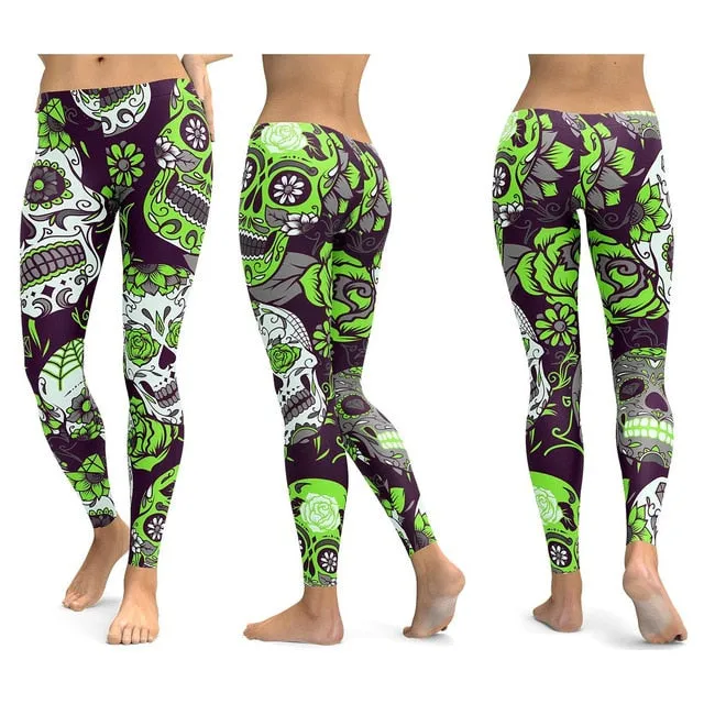 Skull Yoga Pants