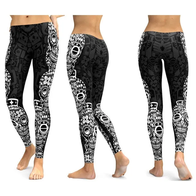 Skull Yoga Pants