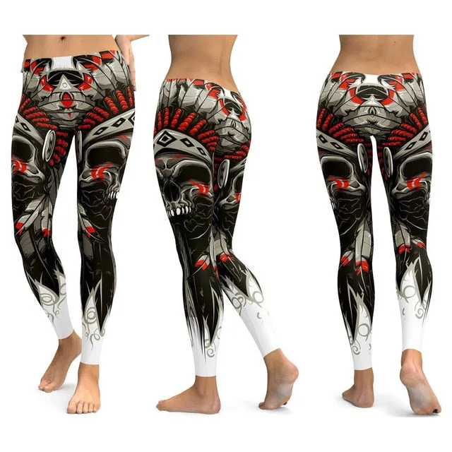 Skull Yoga Pants