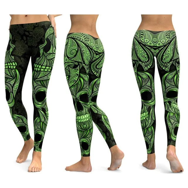 Skull Yoga Pants