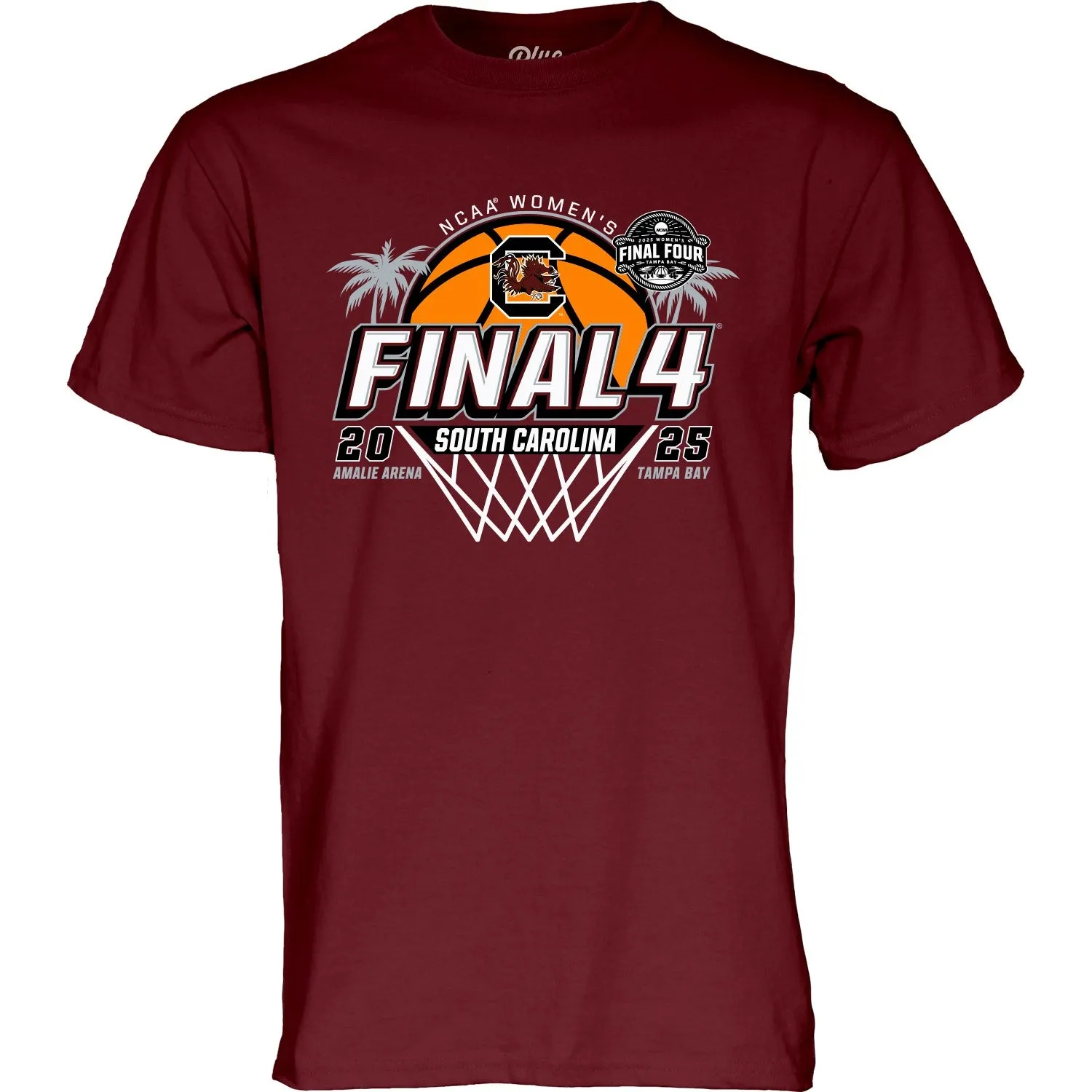 SOUTH CAROLINA GAMECOCKS GARNET WOMEN'S BASKETBALL FINAL 4 TEE
