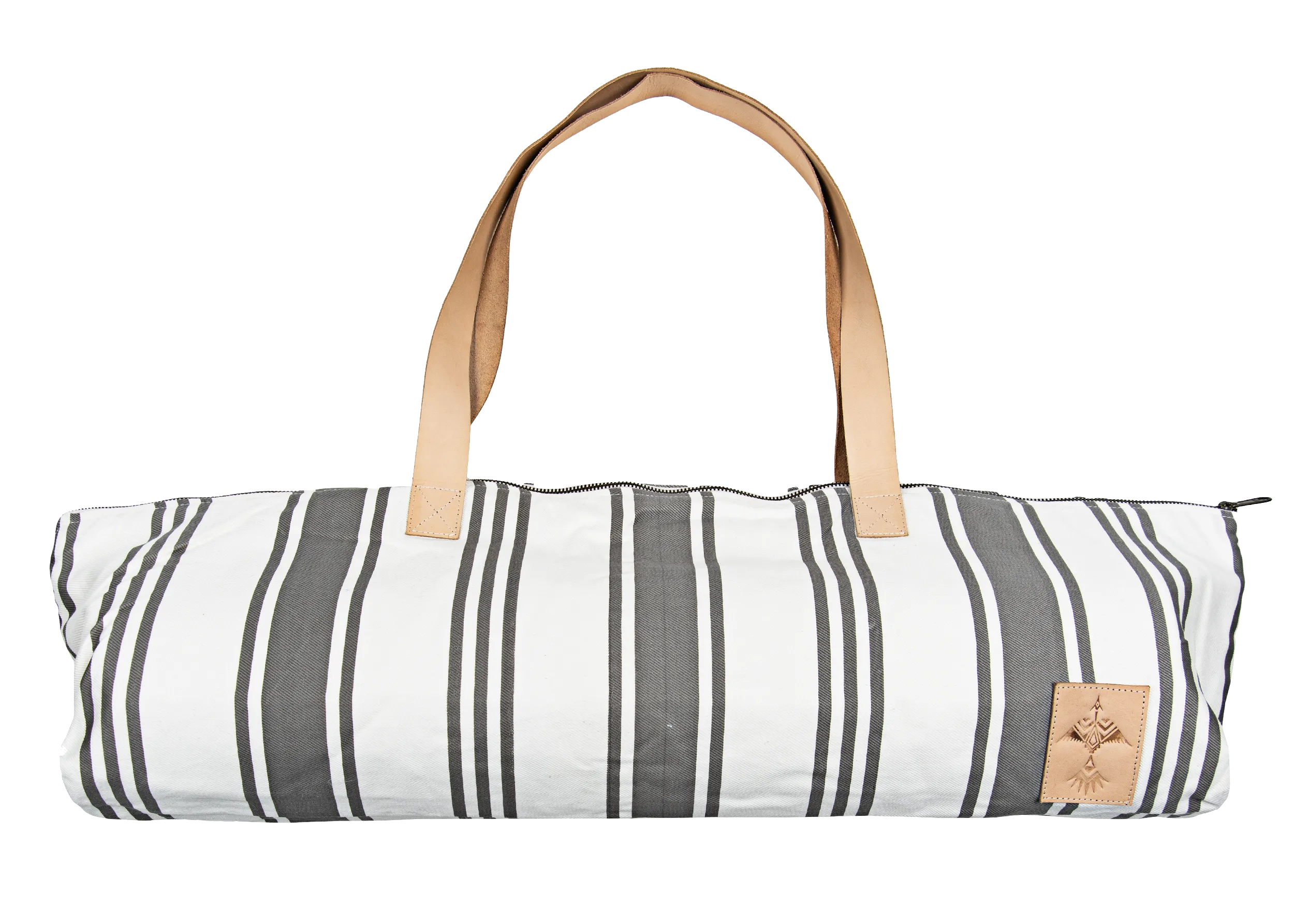 St Tropez Yoga Mat Tote - Grey Stripe