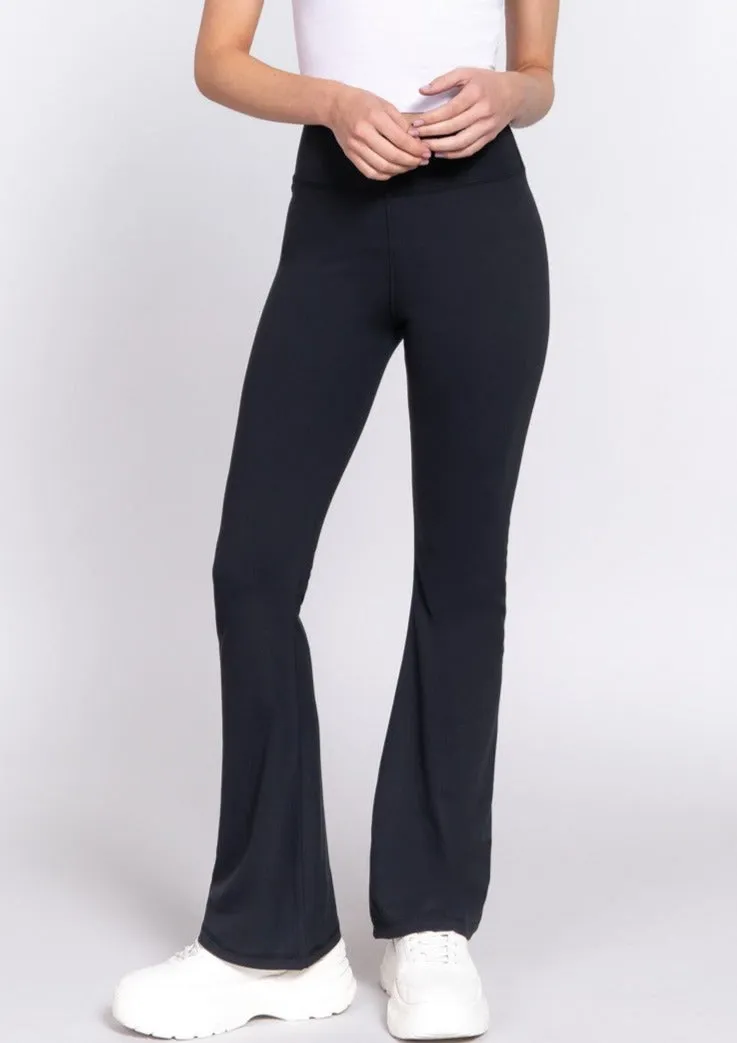 Waist band flare pants