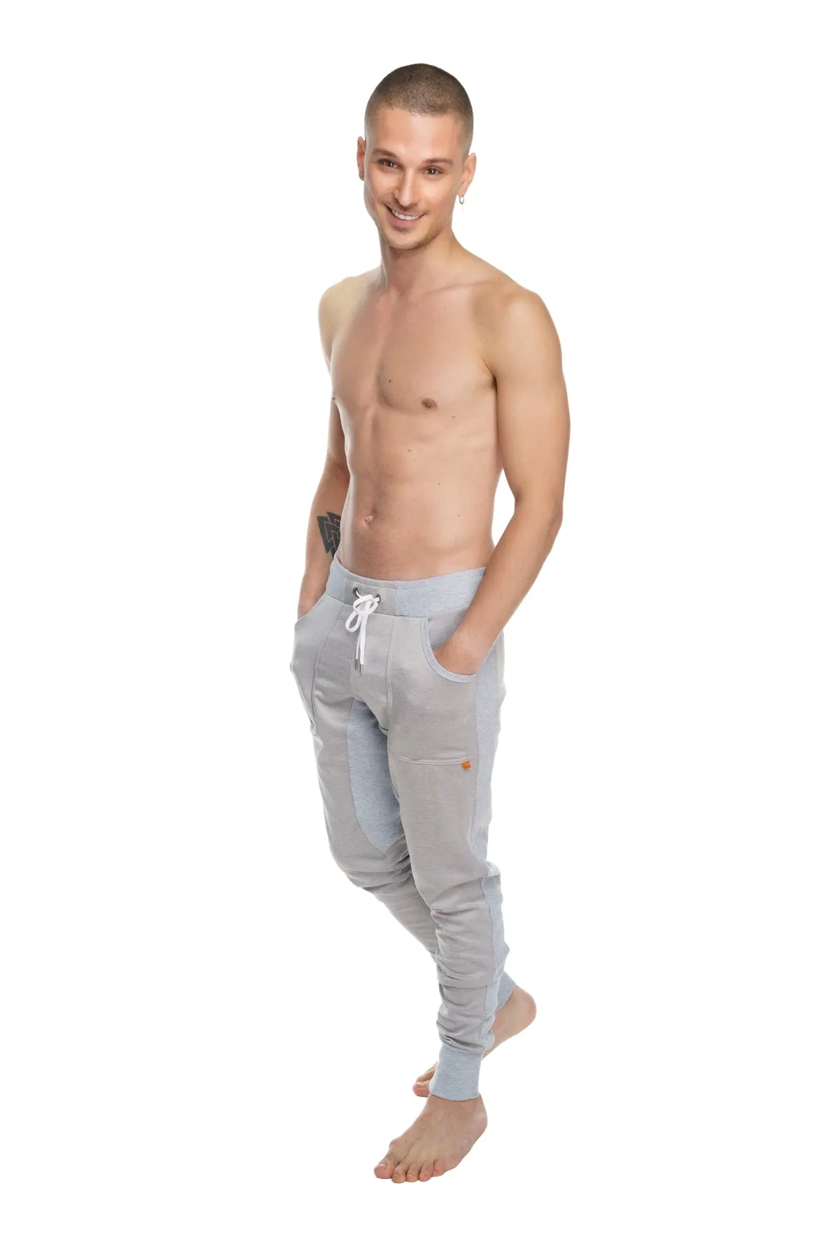 **Winter Edition** Performance Fleece Long Cuffed Jogger & Yoga Sweat Pants (Stainless Steel Grey)