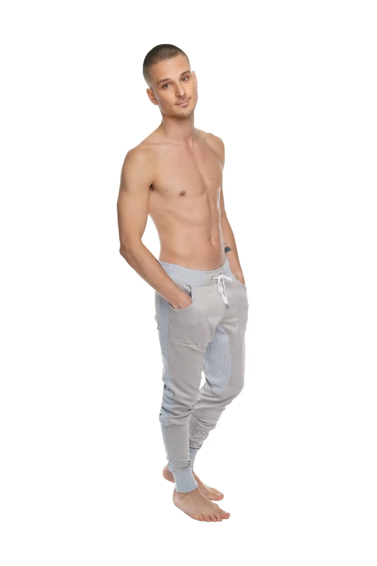 **Winter Edition** Performance Fleece Long Cuffed Jogger & Yoga Sweat Pants (Stainless Steel Grey)